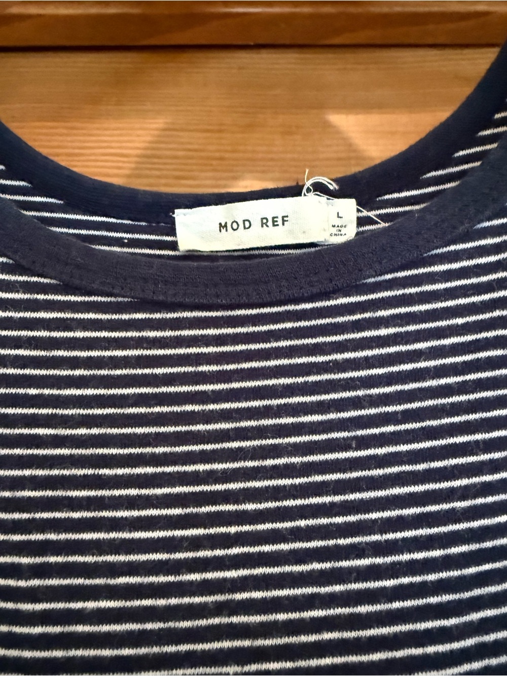 Mod Ref Navy and White Striped Rib Tank - Picture 2 of 2